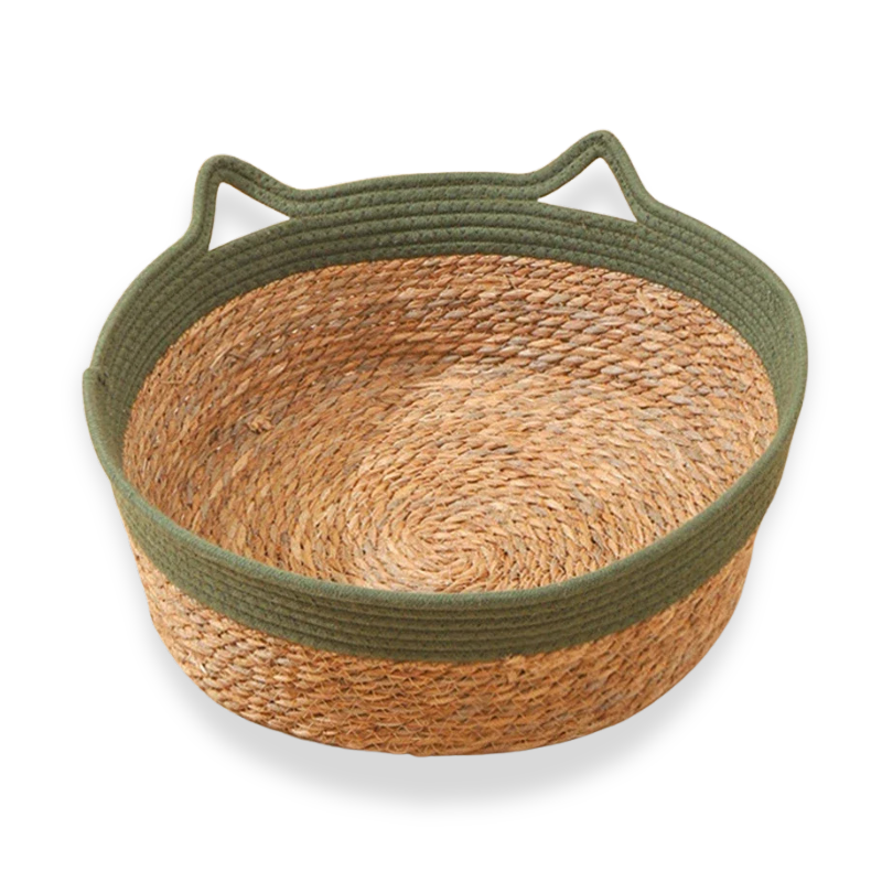 Grand panier osier chat