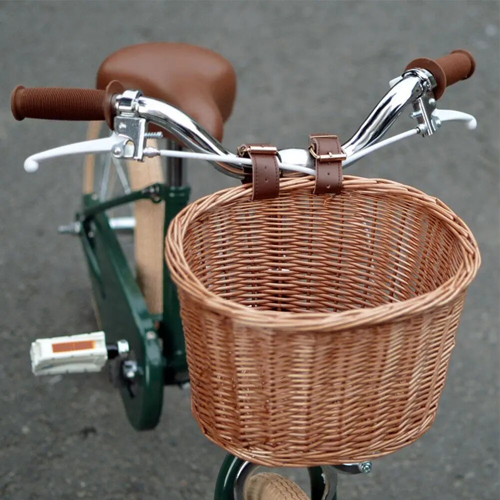 Panier vélo en osier
