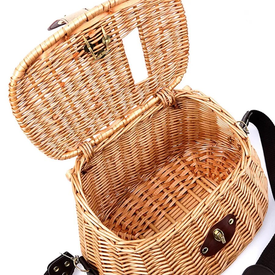 Panier de pêche en osier