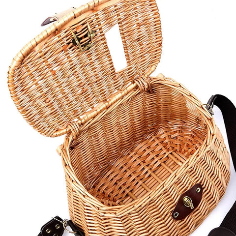 Panier de pêche en osier