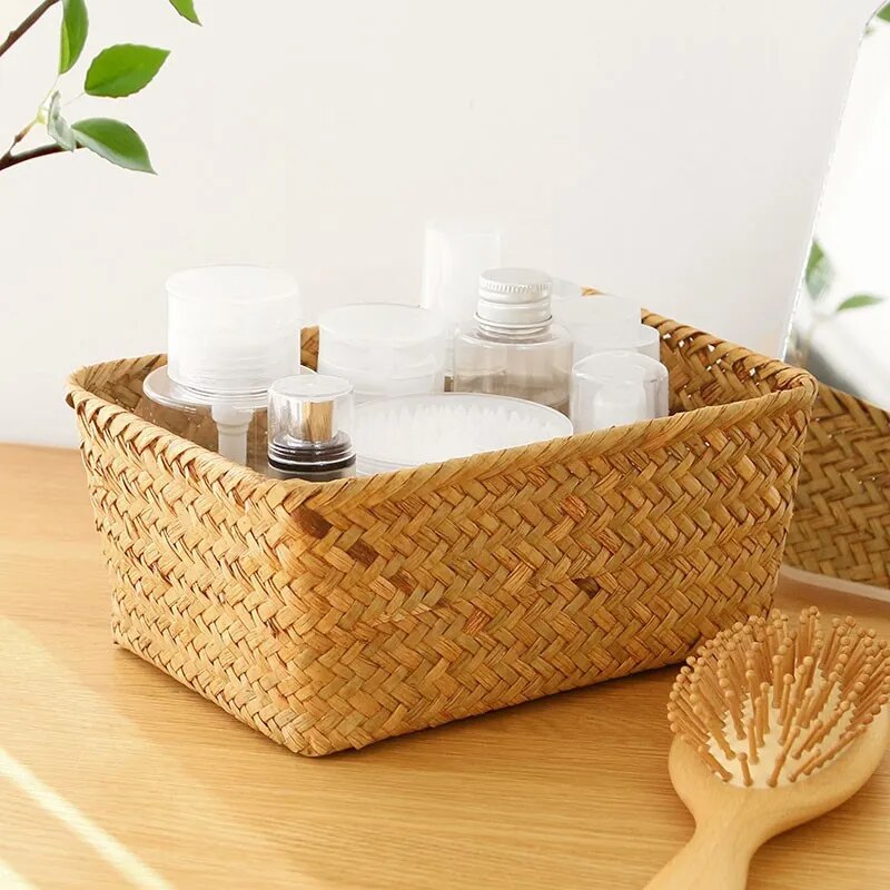 Panier osier salle de bain