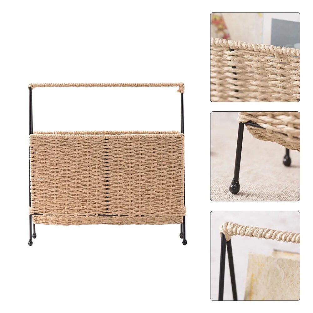 Panier osier pour journaux